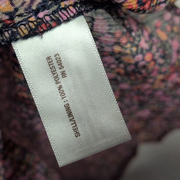 Old Navy Micro Floral Lined Tunic Top Size Large - Picture 5 of 9